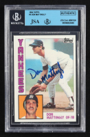 Don Mattingly Signed 1984 Topps #8 RC (Beckett & JSA) at PristineAuction.com
