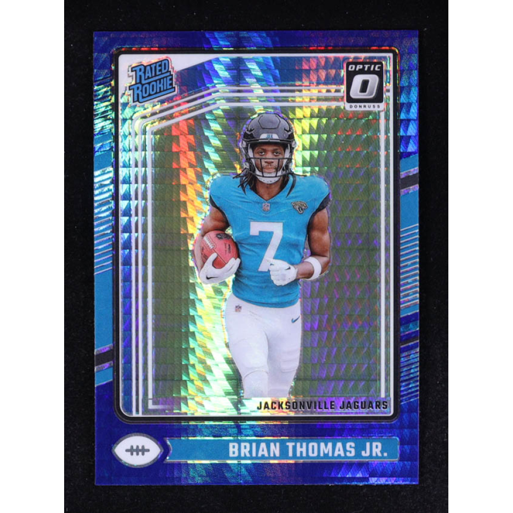 Brian Thomas Jr. 2024 Donruss Optic Blue Hyper #214 RR RC at PristineAuction.com