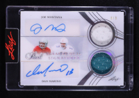 Joe Montana / Dan Marino 2021-22 Leaf Pearl Paragon Signatures 2 Silver #PS23 #8/8 at PristineAuction.com