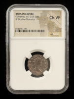 Roman Empire - Gallienus, AD 253-268, BI Double Denarius - Roman Age of Chaos (NGC Ch VF) at PristineAuction.com