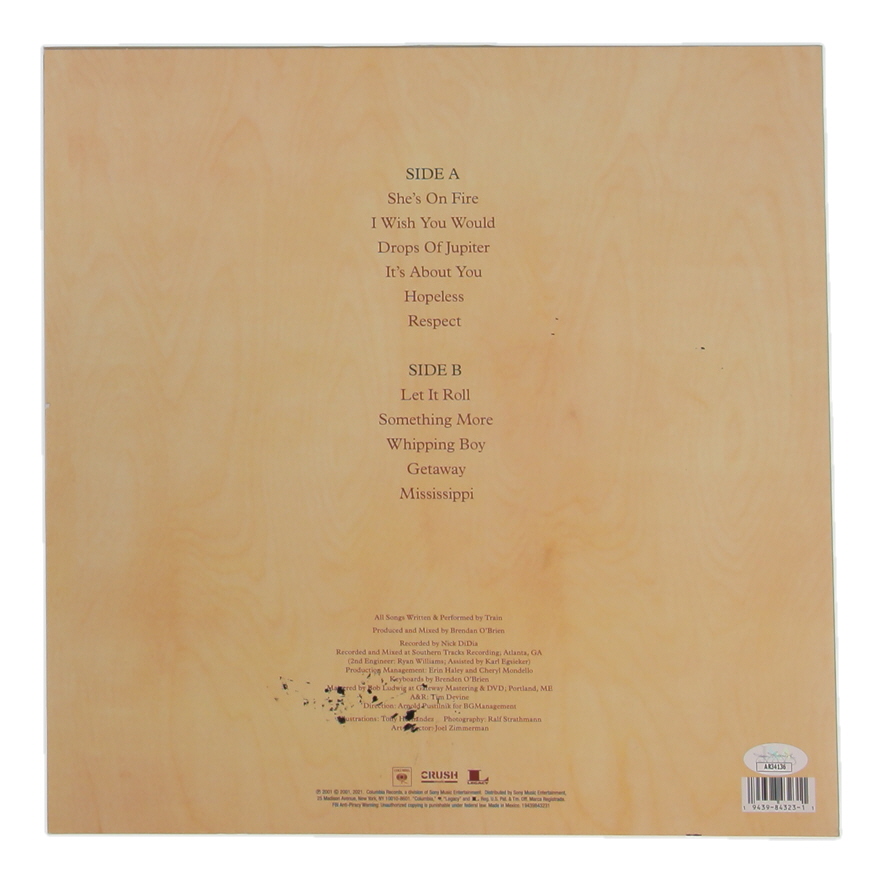 Pat Monahan Signed "Drops Of Jupiter" Vinyl Record Album (JSA) at PristineAuction.com Pat Monahan Signed "Drops Of Jupiter" Vinyl Record Album (JSA) at PristineAuction.com