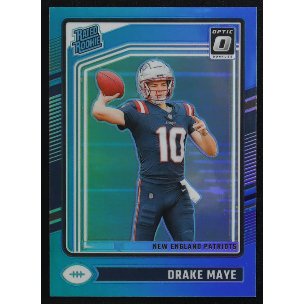 Drake Maye 2024 Donruss Optic Aqua #229 RR RC #258/299 at PristineAuction.com
