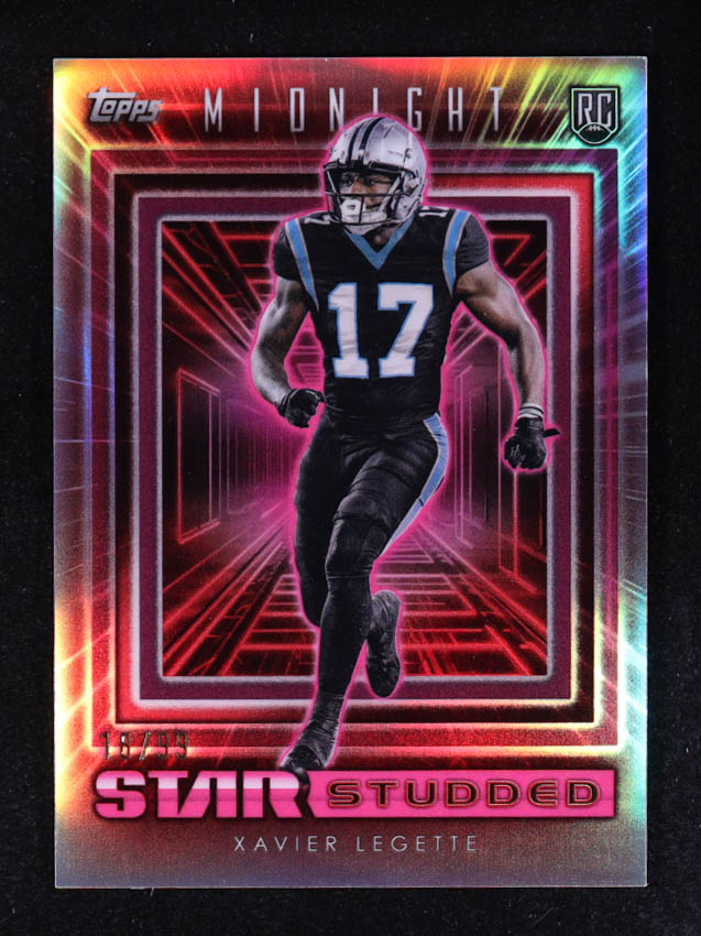 Xavier Legette 2024 Topps Midnight Star Studded Twilight #SS13 #18/99 RC at PristineAuction.com Xavier Legette 2024 Topps Midnight Star Studded Twilight #SS13 #18/99 RC at PristineAuction.com