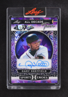 Gary Sheffield 2025 Leaf Sports Heroes 1990's All-Decade Team Autographs Purple Crystal #D90GS1 #12/15 at PristineAuction.com