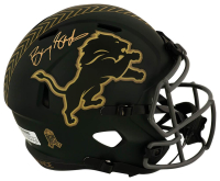 Barry Sanders Signed Lions Full-Size Salute to Service Alternate Speed Helmet (Schwartz) at PristineAuction.com