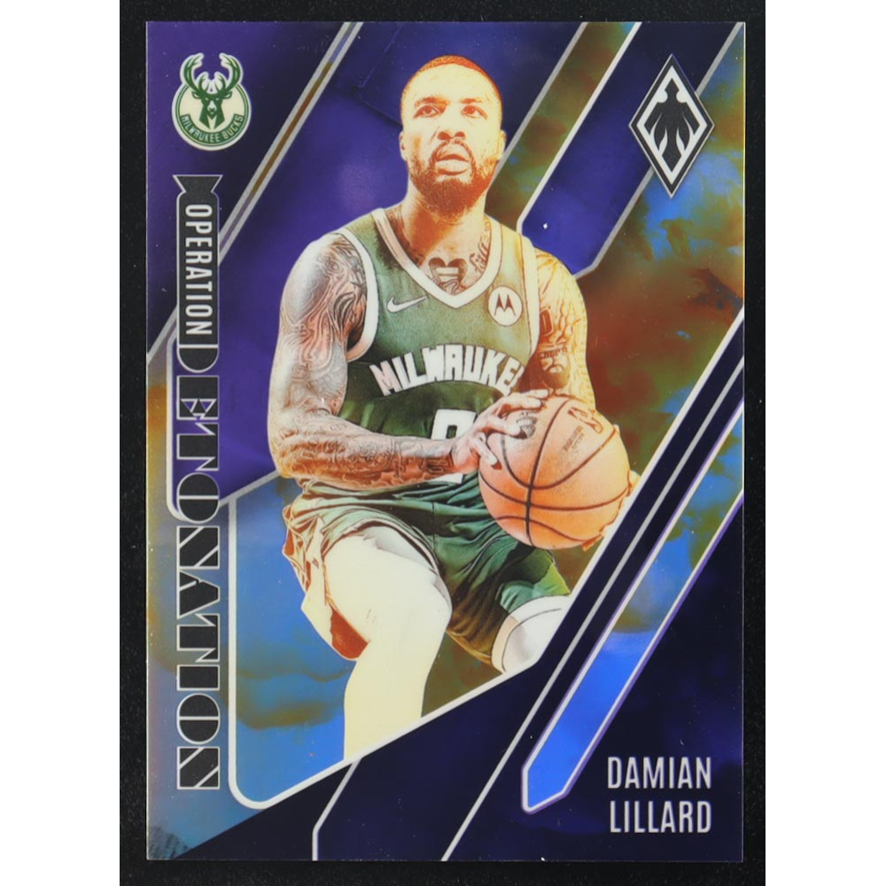 Damian Lillard 2023-24 Panini Phoenix Operation Detonation Purple #18 #25/75 at PristineAuction.com