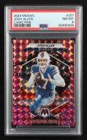 Josh Allen 2023 Panini Mosaic Mosaic Camo Pink #257 NP (PSA 8) at PristineAuction.com