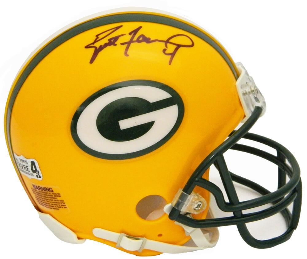 Brett Favre Signed Packers Mini Helmet (Favre & Schwartz) at PristineAuction.com Brett Favre Signed Packers Mini Helmet (Favre & Schwartz) at PristineAuction.com