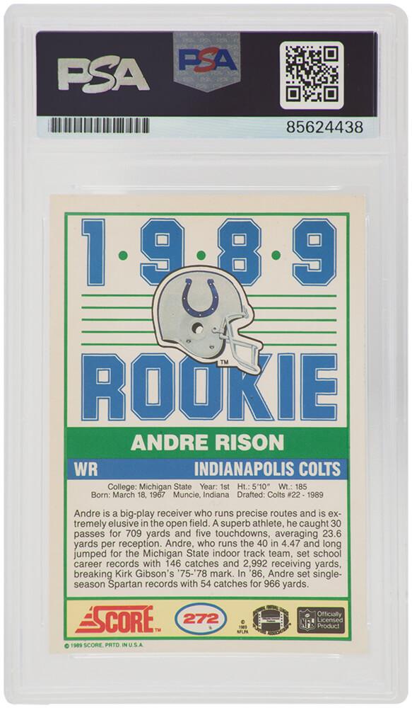 Andre Rison Signed 1989 Score #272 RC (PSA) at PristineAuction.com Andre Rison Signed 1989 Score #272 RC (PSA) at PristineAuction.com