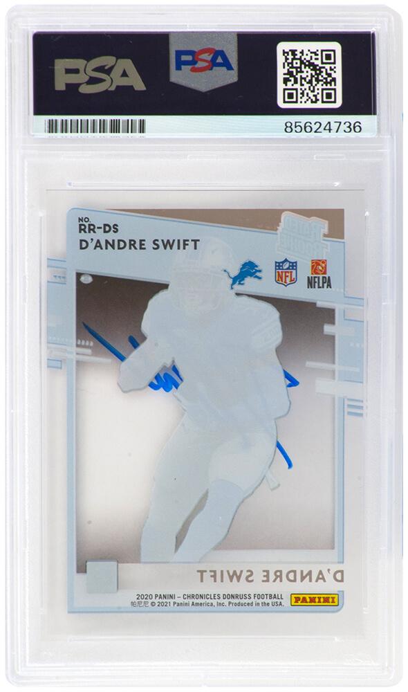 D'Andre Swift Signed 2020 Donruss Clearly RR #RRDS RC (PSA) at PristineAuction.com D'Andre Swift Signed 2020 Donruss Clearly RR #RRDS RC (PSA) at PristineAuction.com