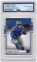 D'Andre Swift Signed 2020 Donruss Clearly RR #RRDS RC (PSA) at PristineAuction.com