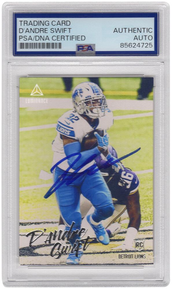 D'Andre Swift Signed 2020 Panini Luminance #211 RC (PSA) at PristineAuction.com D'Andre Swift Signed 2020 Panini Luminance #211 RC (PSA) at PristineAuction.com