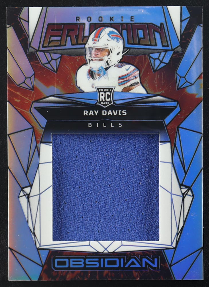Ray Davis 2024 Obsidian Rookie Eruption Materials Silver #ERMRDS #88/99 RC at PristineAuction.com Ray Davis 2024 Obsidian Rookie Eruption Materials Silver #ERMRDS #88/99 RC at PristineAuction.com