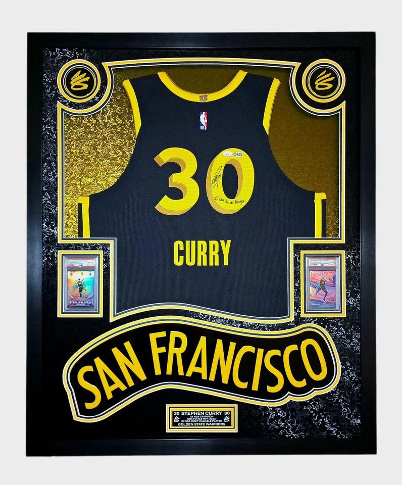 Stephen Curry Signed Warriors Custom Framed LED Jersey Display Inscribed "I Can Do All Things" with (2) PSA 10 Cards (JSA) at PristineAuction.com Stephen Curry Signed Warriors Custom Framed LED Jersey Display Inscribed "I Can Do All Things" with (2) PSA 10 Cards (JSA) at PristineAuction.com