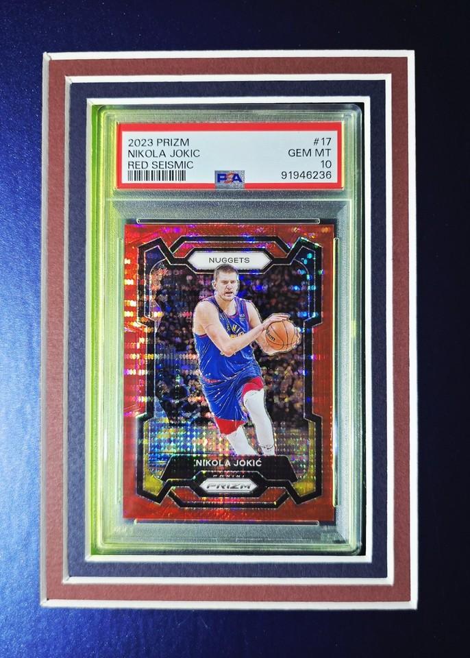 Nikola Jokic Signed Nuggets Custom Framed LED Jersey Display with (2) PSA 10 Cards (Beckett) at PristineAuction.com Nikola Jokic Signed Nuggets Custom Framed LED Jersey Display with (2) PSA 10 Cards (Beckett) at PristineAuction.com