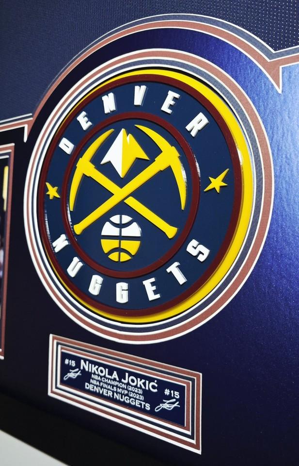 Nikola Jokic Signed Nuggets Custom Framed LED Jersey Display with (2) PSA 10 Cards (Beckett) at PristineAuction.com Nikola Jokic Signed Nuggets Custom Framed LED Jersey Display with (2) PSA 10 Cards (Beckett) at PristineAuction.com