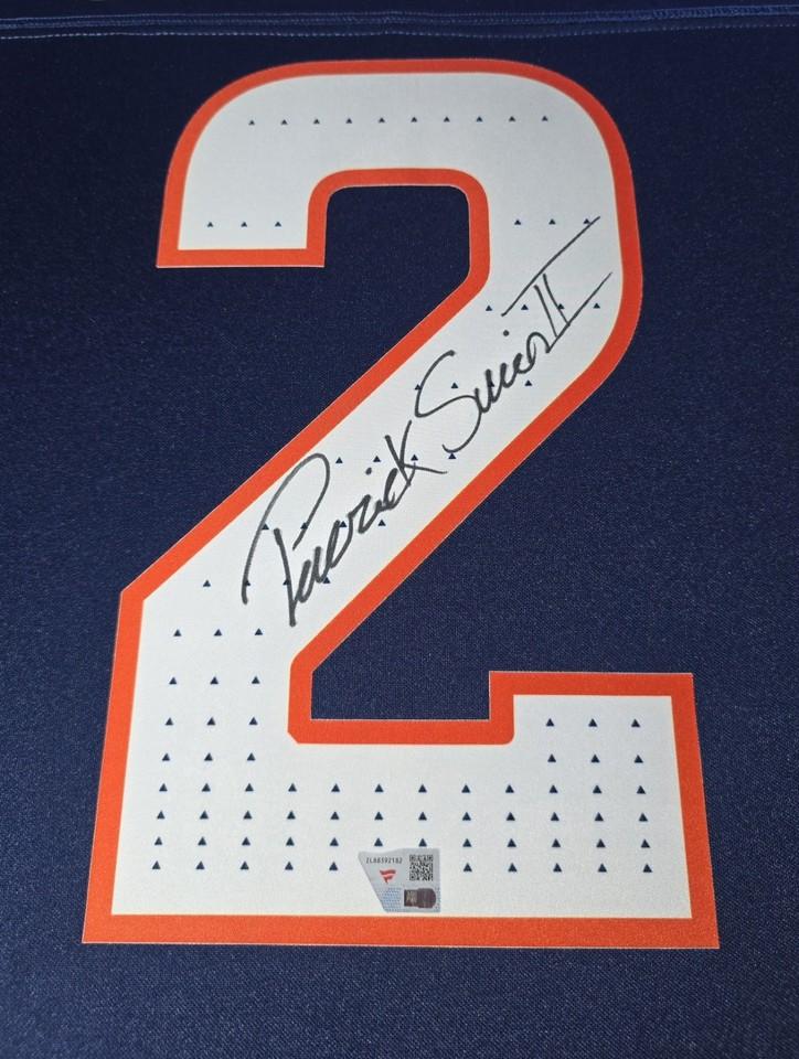 Patrick Surtain II Signed Broncos Custom Framed LED Nike FUSE Jersey Display with (2) PSA 10 Rookie Cards (Fanatics) at PristineAuction.com Patrick Surtain II Signed Broncos Custom Framed LED Nike FUSE Jersey Display with (2) PSA 10 Rookie Cards (Fanatics) at PristineAuction.com