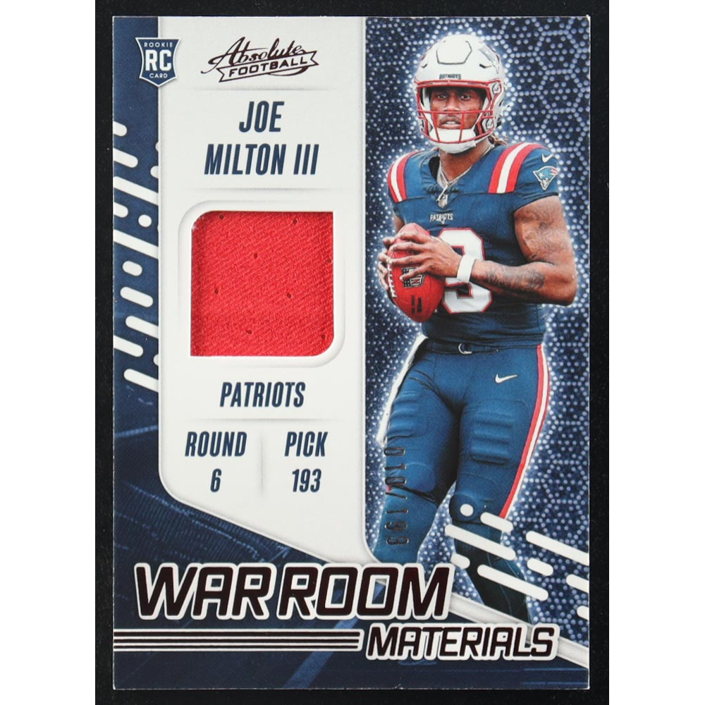 Joe Milton III 2024 Absolute War Room Materials #WRMJMN #10/199 at PristineAuction.com