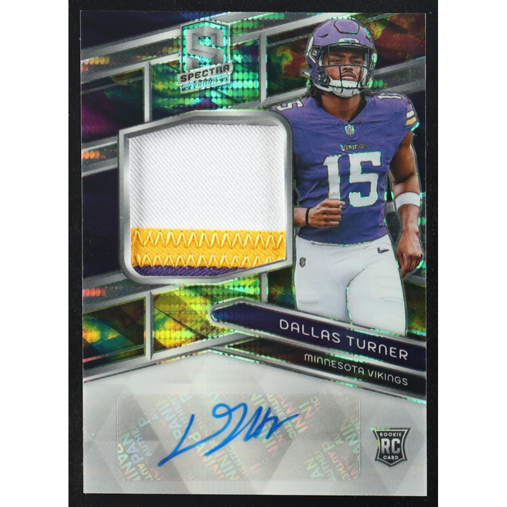 Dallas Turner 2024 Panini Spectra Celestial Jersey Autograph #222 #31/75 RC at PristineAuction.com