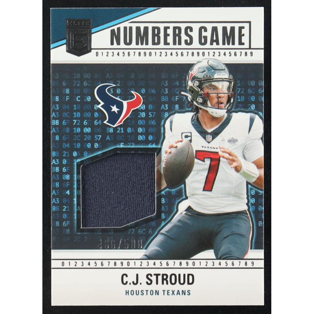 CJ Stroud 2024 Elite Numbers Game Materials #NGCST #465/500 at PristineAuction.com
