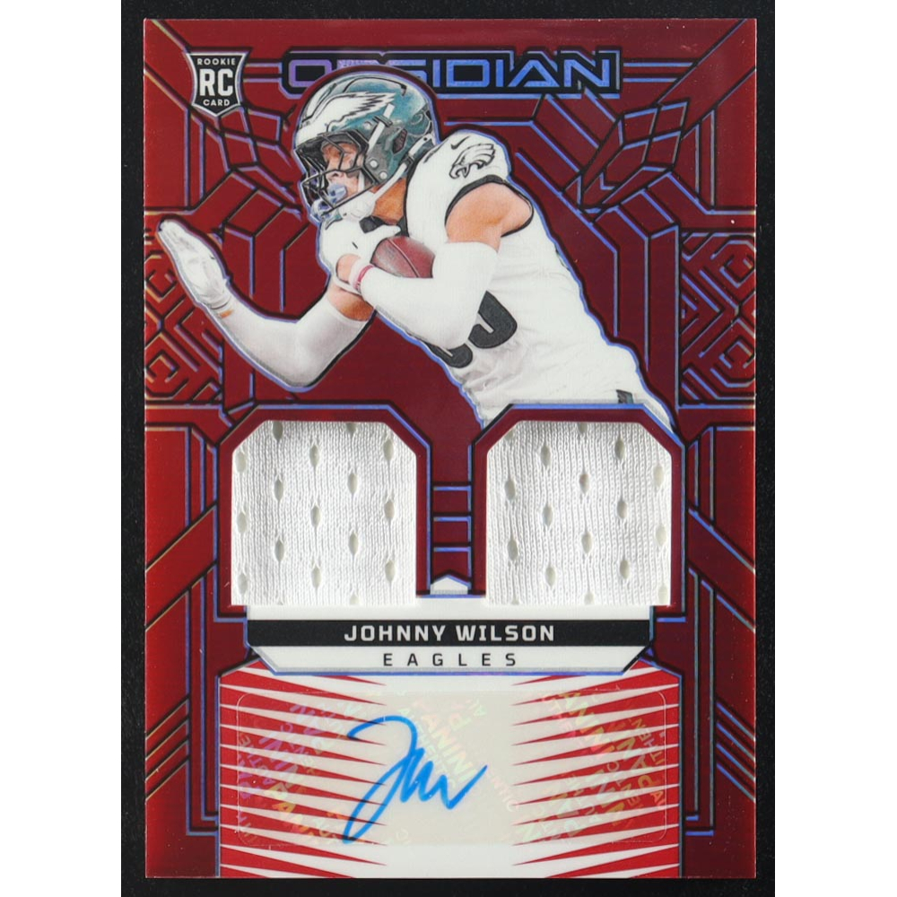 Johnny Wilson 2024 Panini Obsidian Rookie Materials Ink Red #33 RC #21/75 at PristineAuction.com
