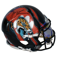 Trevor Lawrence Signed Jaguars / Clemson Tigers Full-Size Authentic On-Field Custom Ripped Speed Helmet (Fanatics) at PristineAuction.com