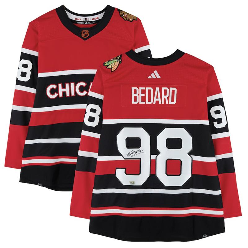 Connor Bedard Signed Blackhawks Adidas Authentic Jersey (Fanatics) at PristineAuction.com Connor Bedard Signed Blackhawks Adidas Authentic Jersey (Fanatics) at PristineAuction.com