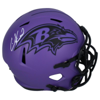 Ed Reed Signed Ravens Full-Size Rave Alternate Speed Helmet (Beckett) at PristineAuction.com