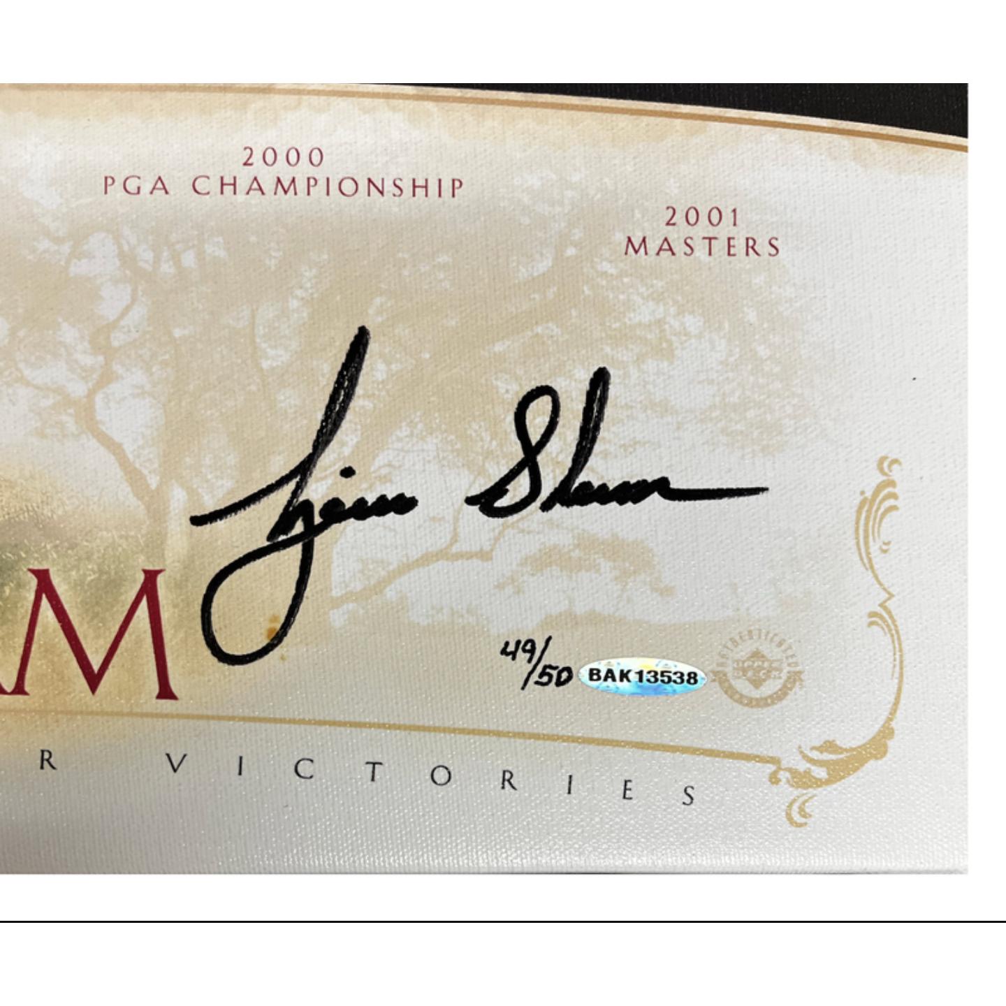 Tiger Woods Signed LE "Tiger Slam" 16x20 Stretched Canvas (UDA) at PristineAuction.com Tiger Woods Signed LE "Tiger Slam" 16x20 Stretched Canvas (UDA) at PristineAuction.com