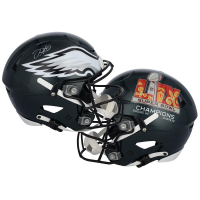 Jalen Hurts Signed Eagles Super Bowl LIX Champions Logo Full-Size Authentic On-Field Speedflex Helmet (Fanatics) at PristineAuction.com