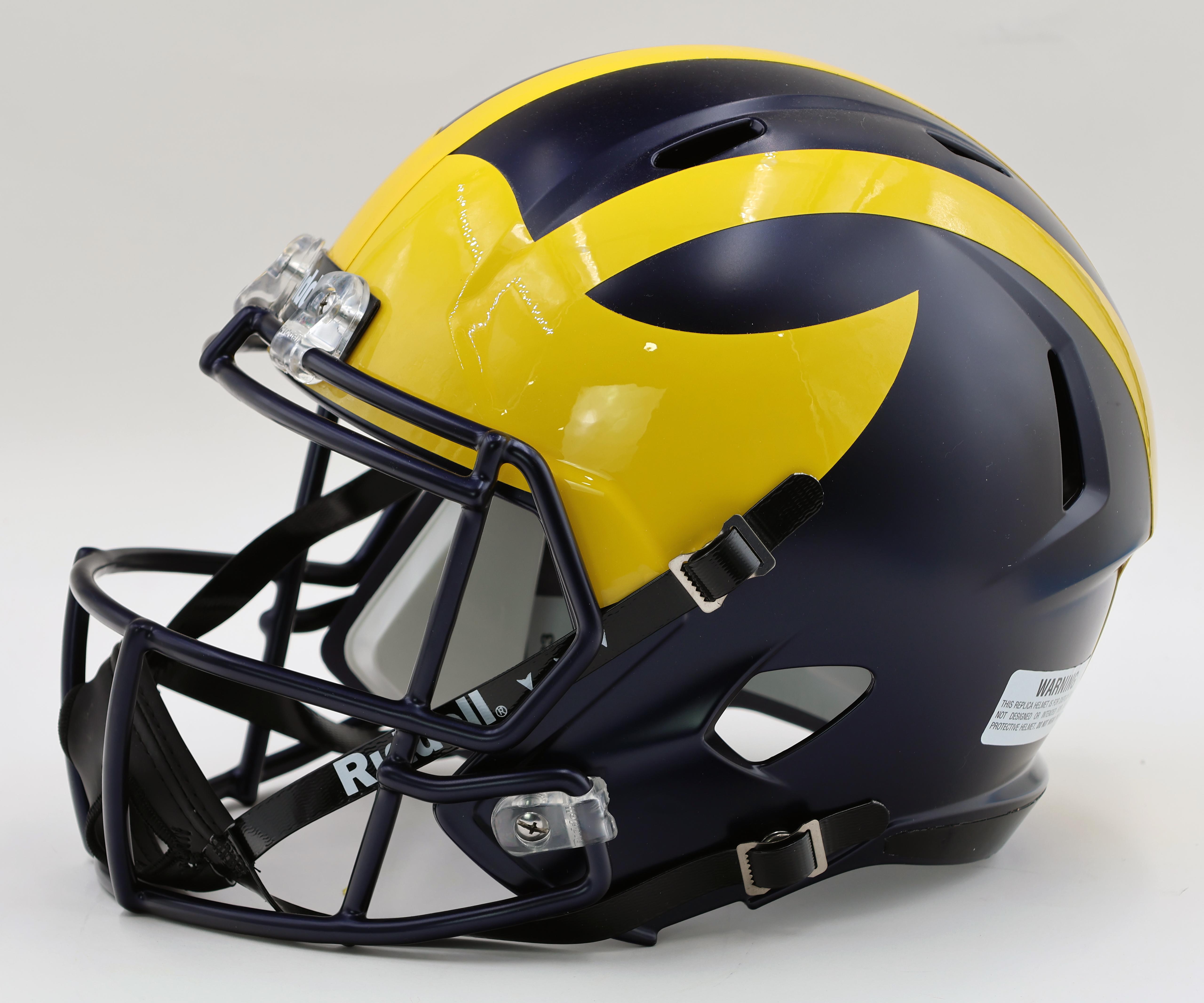 JJ McCarthy, Black Corum & Roman Wilson Signed Michigan Wolverines Full-Size Speed Helmet (Beckett) at PristineAuction.com JJ McCarthy, Black Corum & Roman Wilson Signed Michigan Wolverines Full-Size Speed Helmet (Beckett) at PristineAuction.com