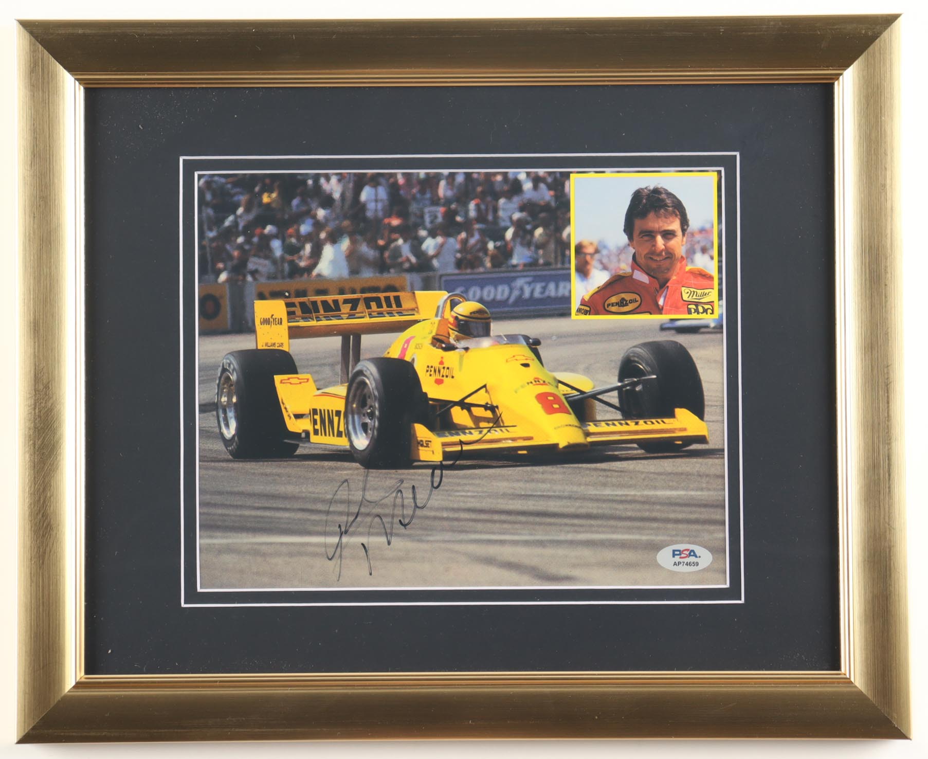 Rick Mears Signed Indy 500 Framed Photo Display (PSA) at PristineAuction.com Rick Mears Signed Indy 500 Framed Photo Display (PSA) at PristineAuction.com