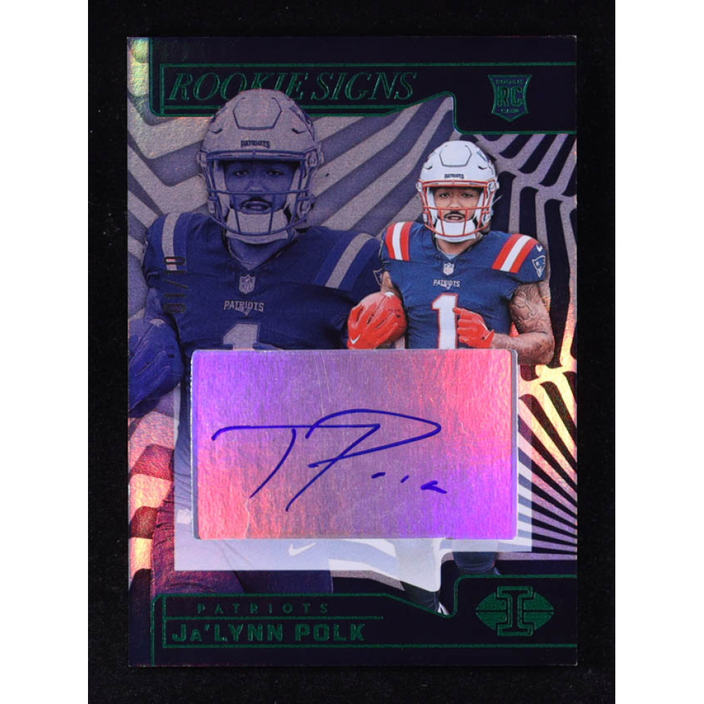 Ja'Lynn Polk 2024 Panini Illusions Rookie Signs Green #13 #01/10 RC at PristineAuction.com