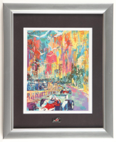 LeRoy Neiman "The Monte Carlo Grande Prix" Custom Framed Art Print Display with Monaco Grand Prix Pin at PristineAuction.com