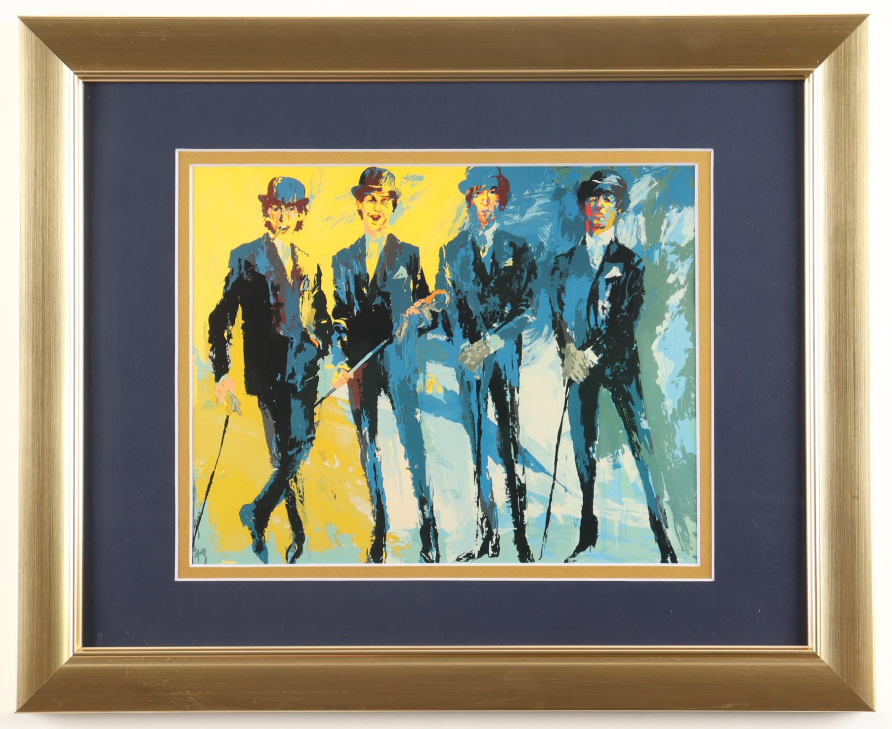LeRoy Neiman "The Beatles" Custom Framed Art Print Display at PristineAuction.com LeRoy Neiman "The Beatles" Custom Framed Art Print Display at PristineAuction.com