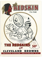 Original 1953 Redskins vs Browns Program at PristineAuction.com