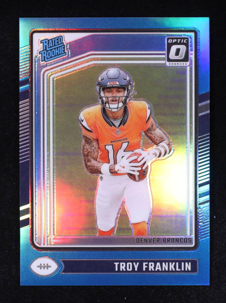 Troy Franklin 2024 Donruss Optic Aqua #294 #039/299 RR RC