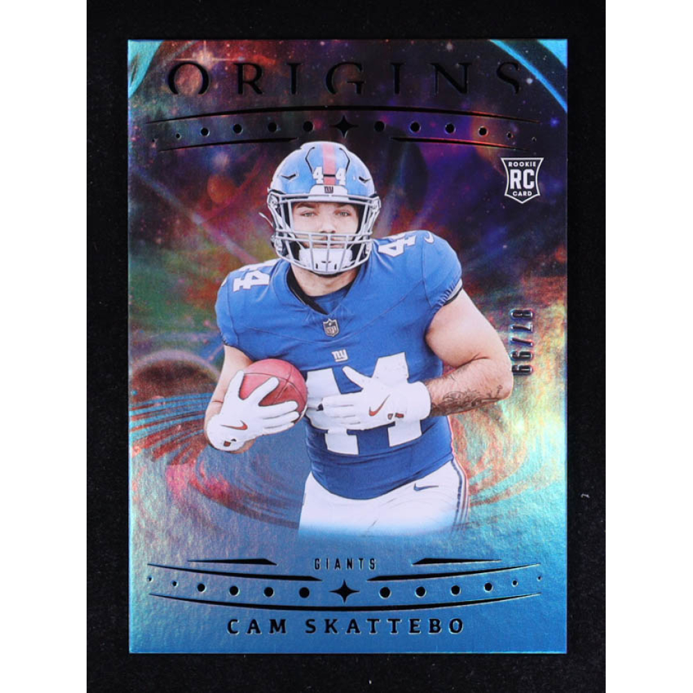 Cam Skattebo 2025 Panini Origins Holo Turquoise #123 #87/99 RC at PristineAuction.com