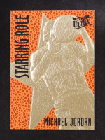 Michael Jordan 1997 Fleer Ultra Starring Roll 23KT Gold Card at PristineAuction.com