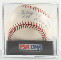 Billy Williams Signed OML Baseball Inscribed "NL ROY 61" (PSA 9) at PristineAuction.com