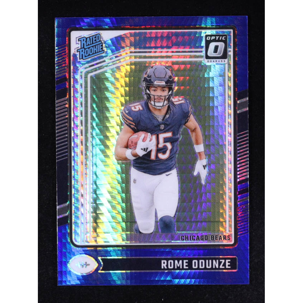 Rome Odunze 2024 Donruss Optic Blue Hyper #286 RR RC at PristineAuction.com