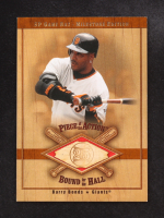 Barry Bonds 2001 SP Game Bat Milestone Piece of Action Bound for the Hall #BBB at PristineAuction.com