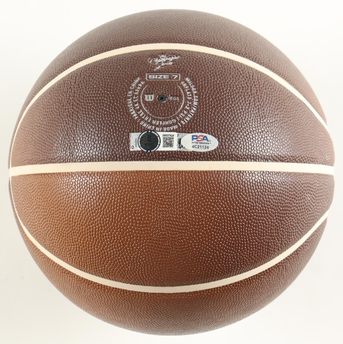 Magic Johnson & Larry Bird Signed NBA Throwback Basketball with Display Stand (Beckett & PSA) at PristineAuction.com Magic Johnson & Larry Bird Signed NBA Throwback Basketball with Display Stand (Beckett & PSA) at PristineAuction.com