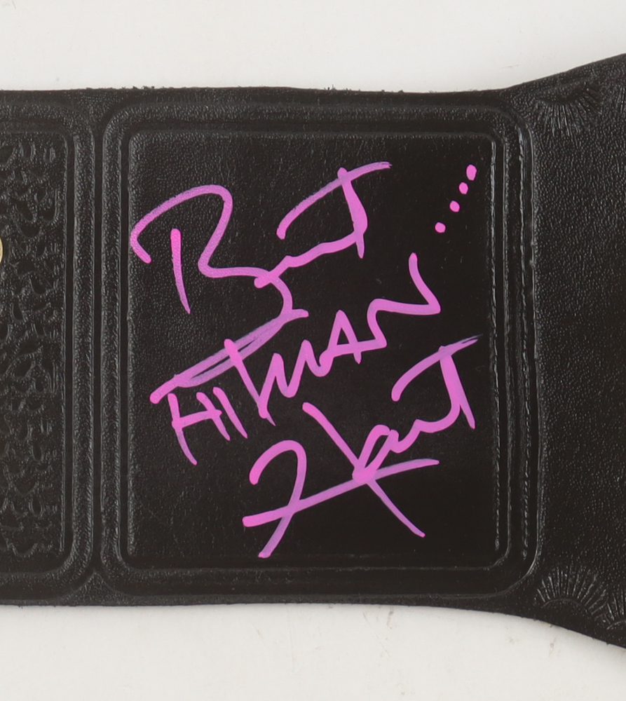 Bret "Hitman" Hart Signed WWF Championship Belt (Beckett) at PristineAuction.com Bret "Hitman" Hart Signed WWF Championship Belt (Beckett) at PristineAuction.com
