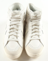 Magic Johnson & Larry Bird Signed Set of (2) Converse All Star White Leather Basketball Shoes (Beckett & PSA) at PristineAuction.com
