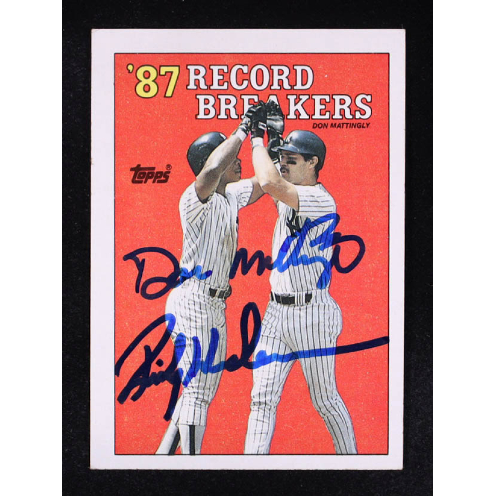 Don Mattingly & Rickey Henderson Signed 1988 Topps '87 Record Breakers (Schulte Sports) at PristineAuction.com