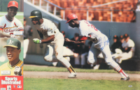Lou Brock Signed Cardinals 23x35 1992 Sports Illustrated Vintage Poster (PSA) at PristineAuction.com