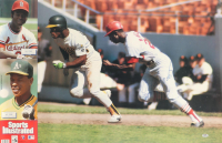 Lou Brock Signed Cardinals 23x35 1992 Sports Illustrated Vintage Poster (PSA) at PristineAuction.com