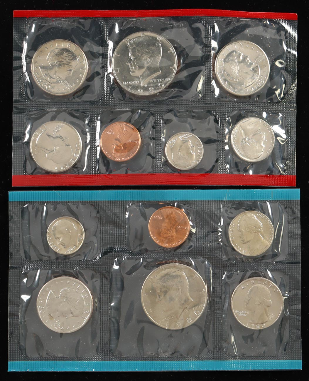 1980 Uncirculated United States Mint Souvenir (12) Coin Set at PristineAuction.com 1980 Uncirculated United States Mint Souvenir (12) Coin Set at PristineAuction.com