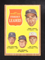 Sandy Koufax / Stan Williams / Don Drysdale / Jim O'Toole 1962 Topps #60 NL Strikeout Leaders at PristineAuction.com